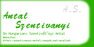 antal szentivanyi business card